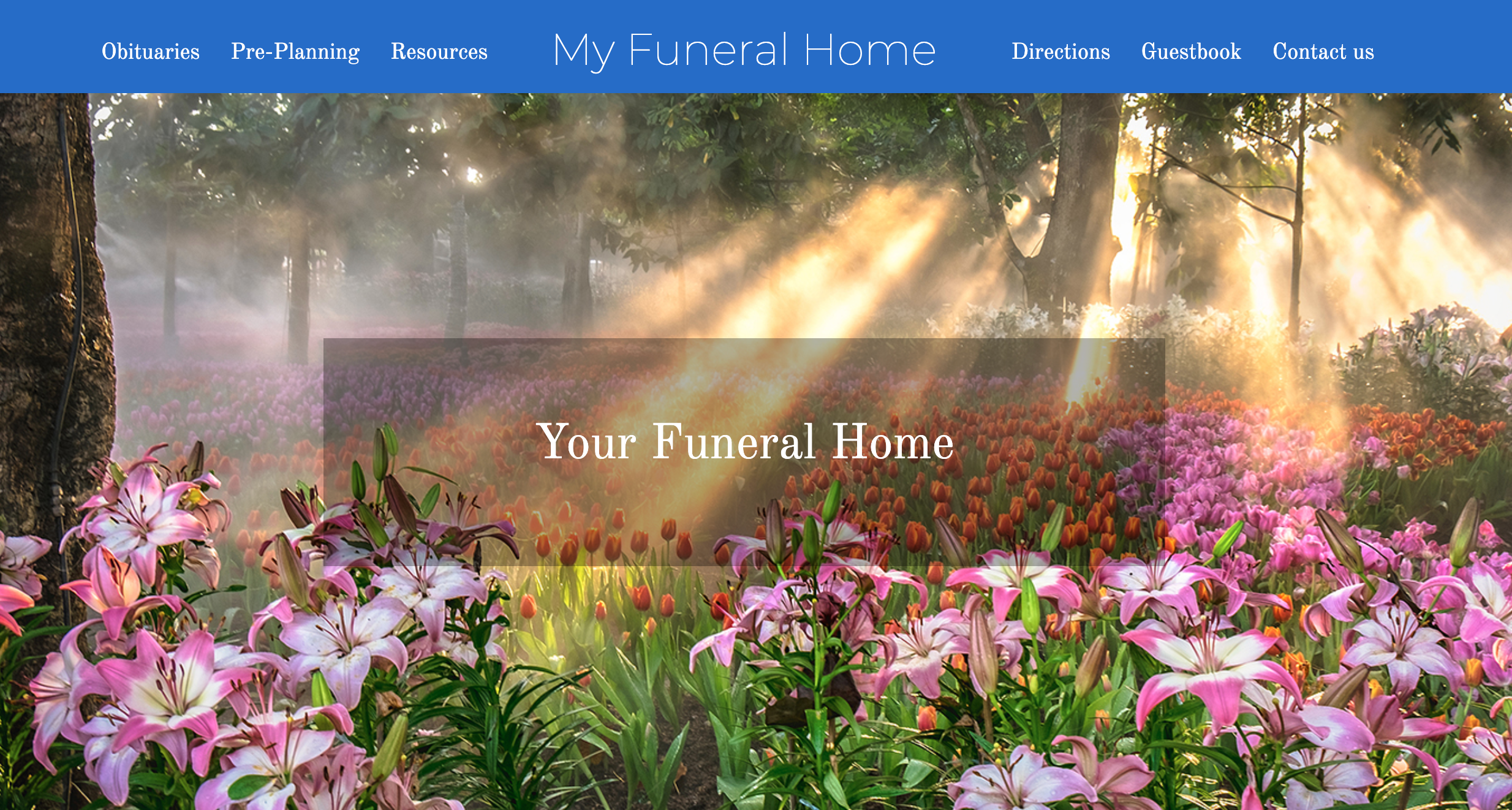 Funeral Home Website Graphic