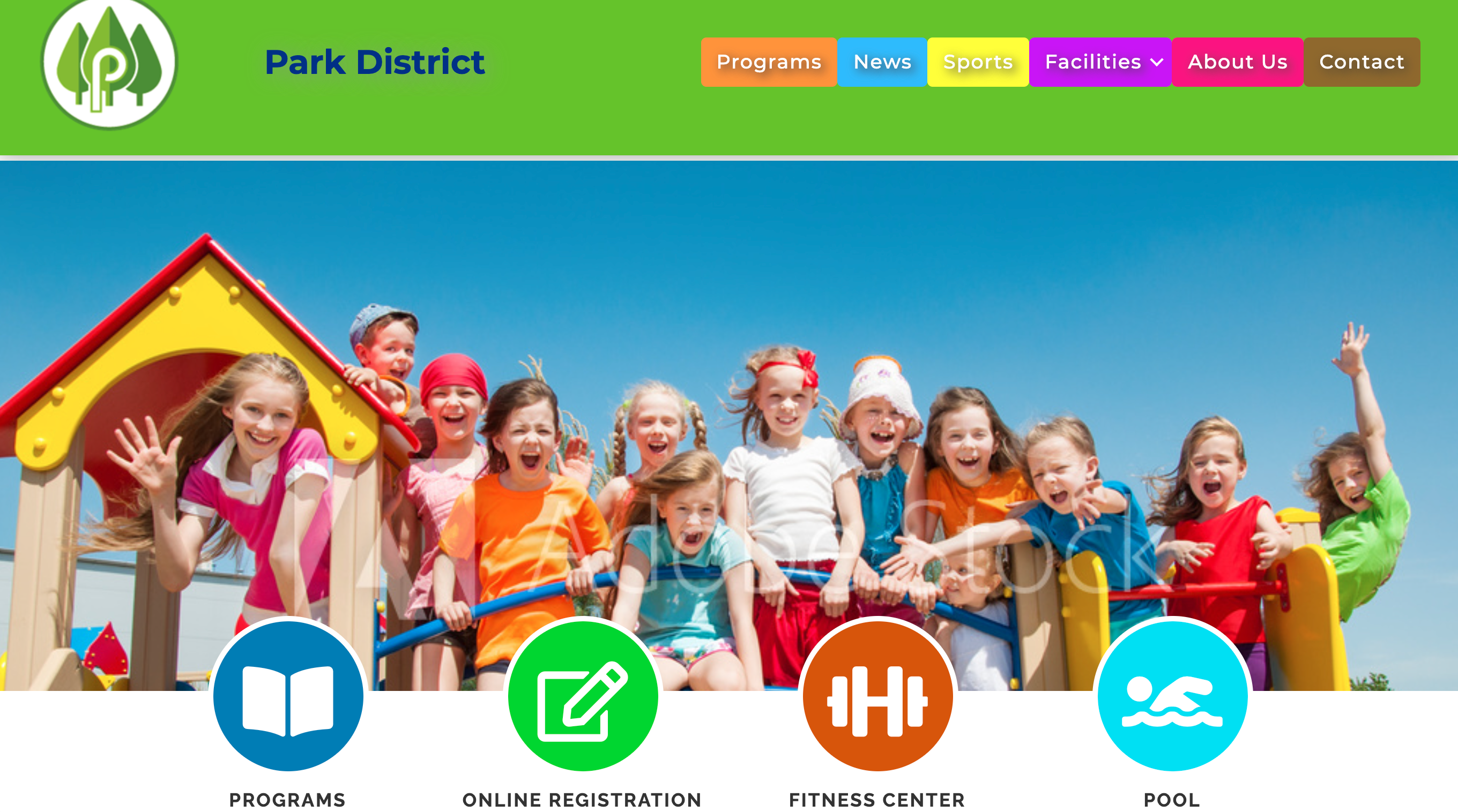 Park District Website Graphic