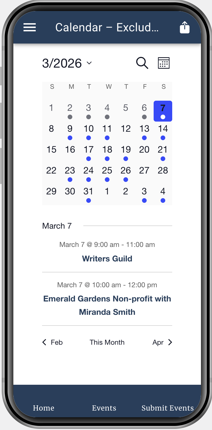 Carlinville Calendar app